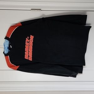 Harley-Davidson Men's XL Long Sleeve Embroidered Color Block T-Shirt